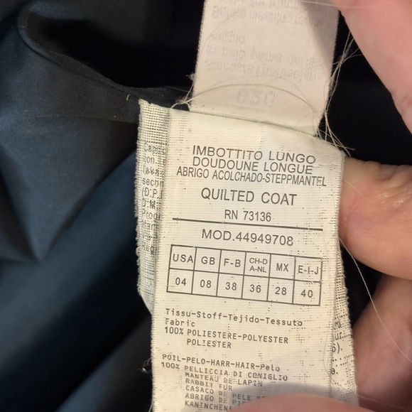 Max&Co Pufffy Coat Women’s size USA size 04  black mid- length - Picture 14 of 17